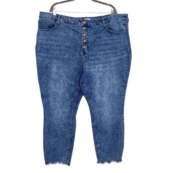 LC Lauren Conrad Button-Fly Skinny Ankle Jeans Size 26W Lauren Conrad Denim - Picture 1 of 7